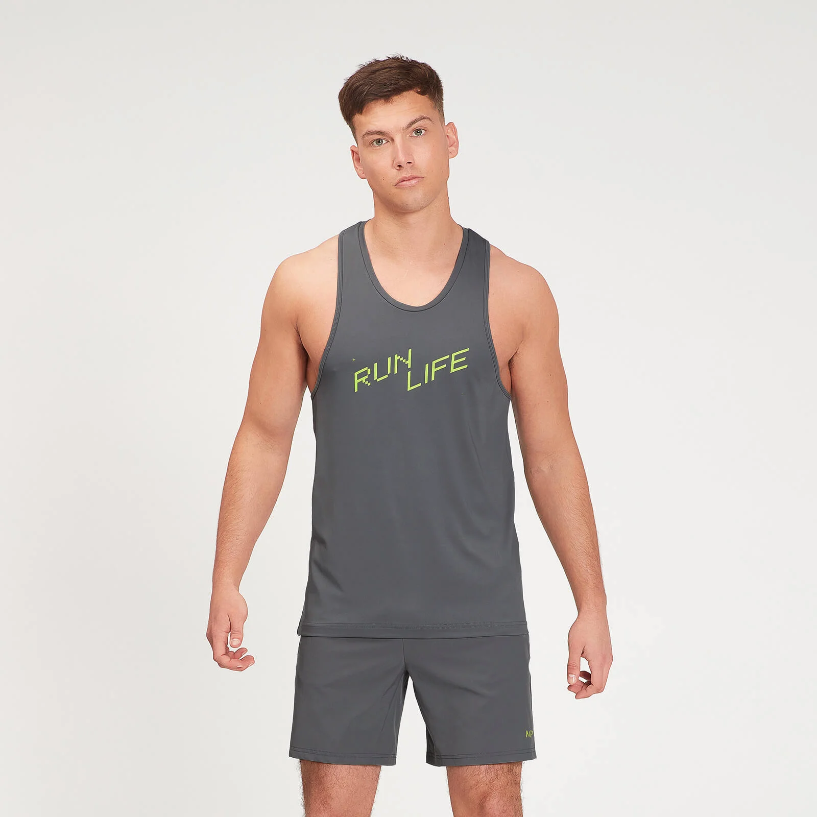 MP Men's Graphic Running Tank Top - Carbon - XXS Image 1