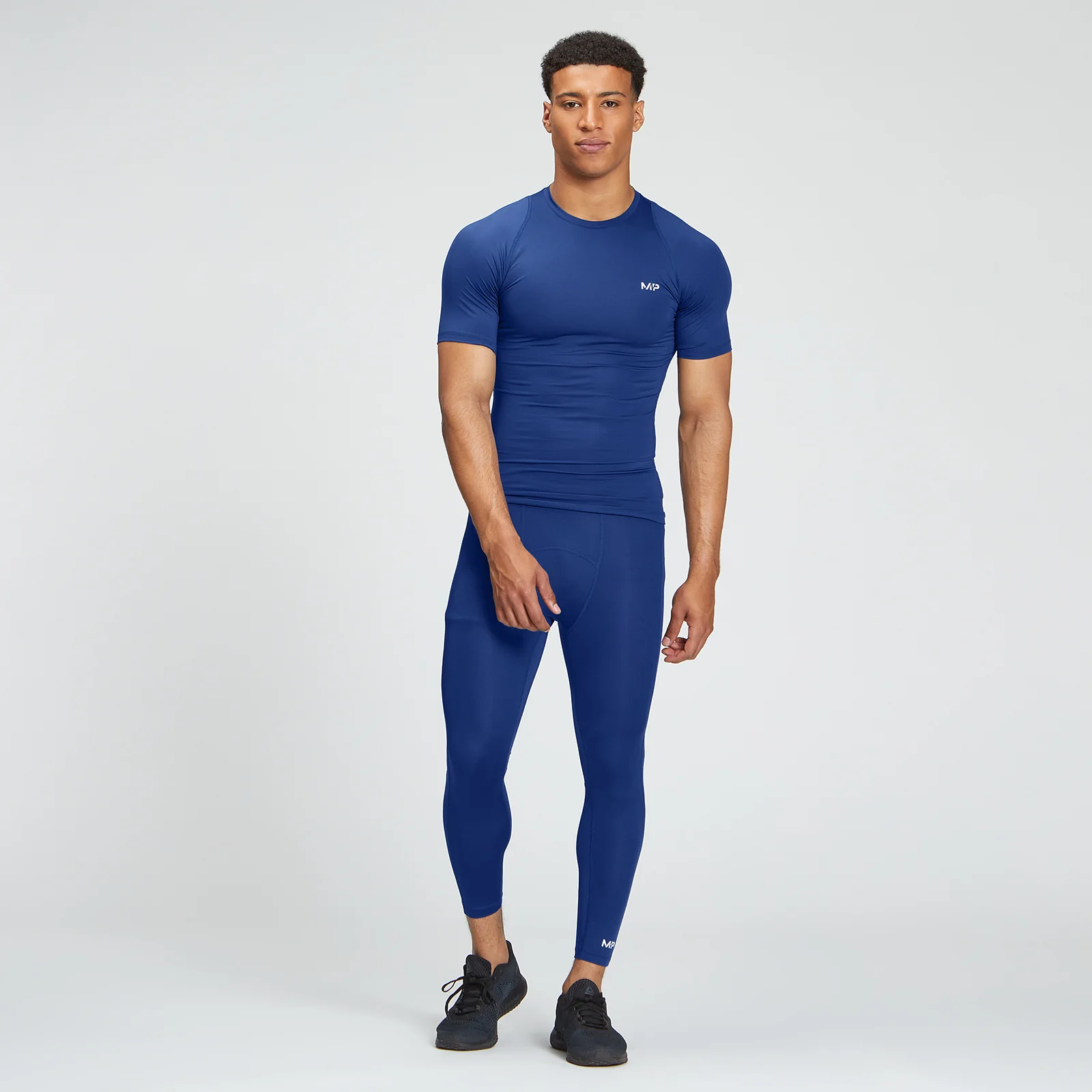 MP Men's Training 3/4 Baselayer Leggings - Intense Blue - XXS Image 1