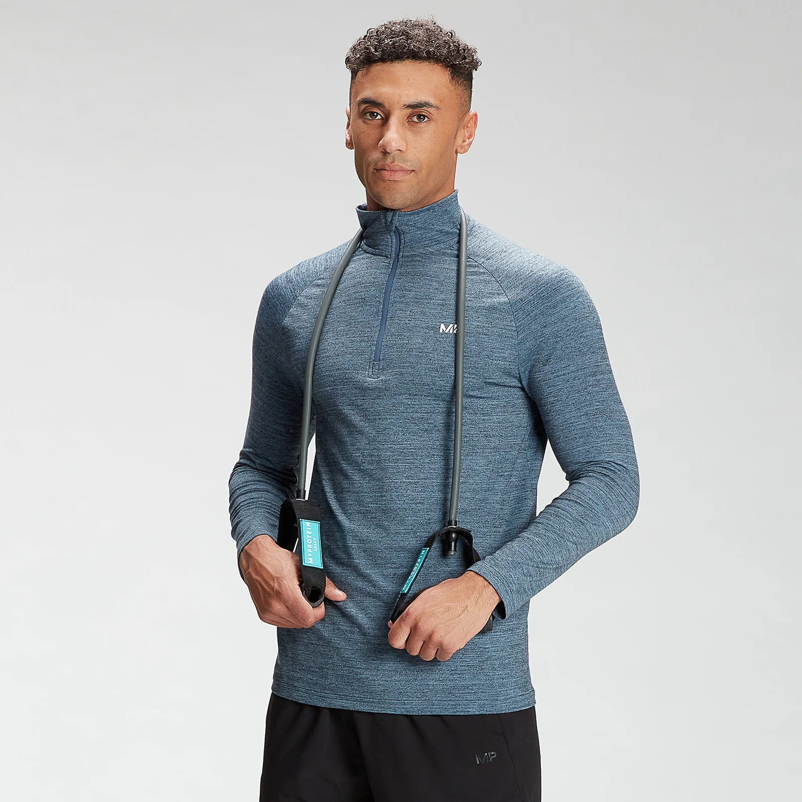 MP Men's Performance 1/4 Zip Top - Galaxy Marl - XXS Image 1