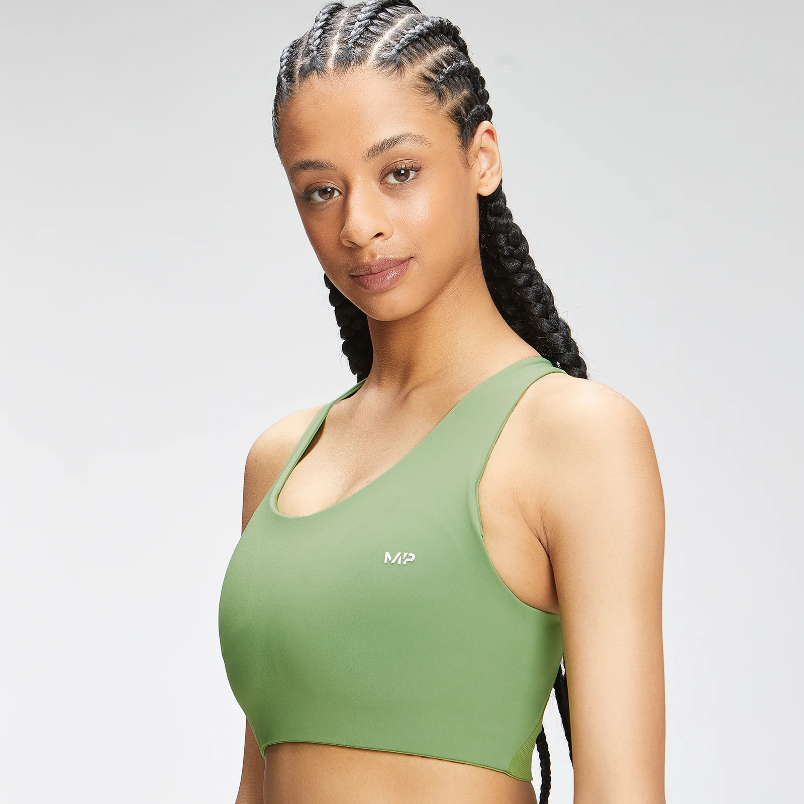 MP Women's Tempo Cross Back Repreve® Sports Bra - Apple Green - XS Image 5