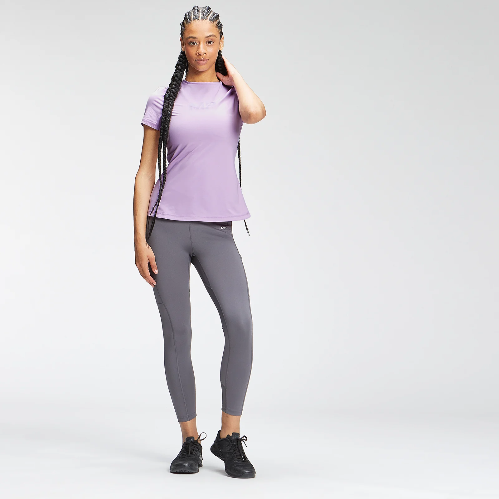 MP Women's Tempo Short Sleeve Top - Powder Purple - XS Image 2