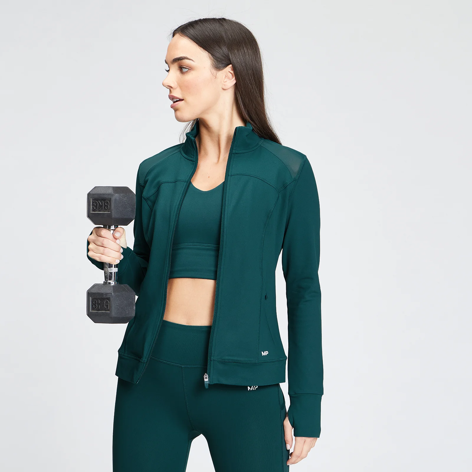 MP Women's Power Mesh Jacket - Deep Teal - XXS Image 1