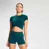 MP Women's Power Short Sleeve Crop Top - Deep Teal