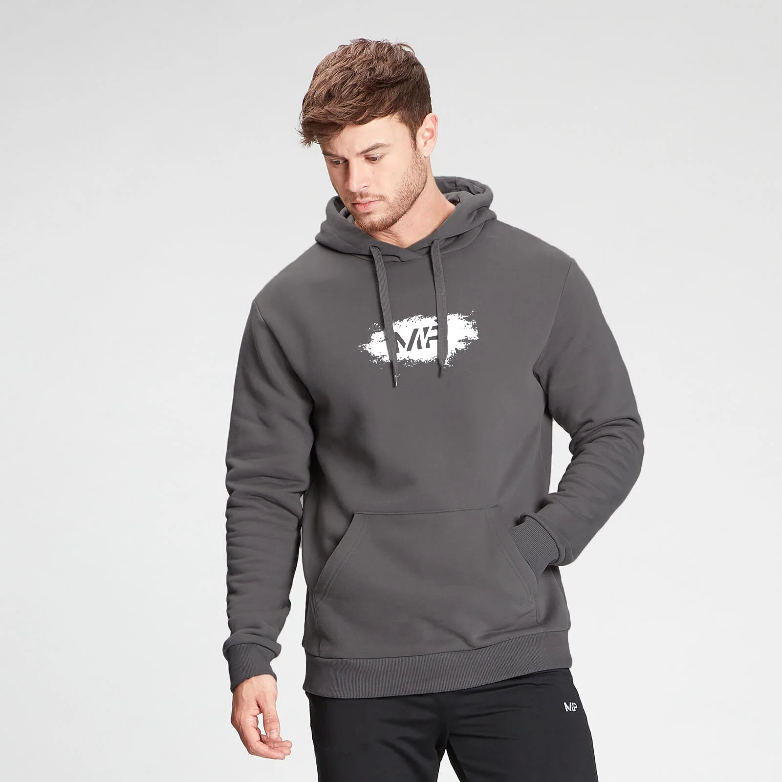 MP Men's Chalk Graphic Hoodie - Carbon - XXS Image 1