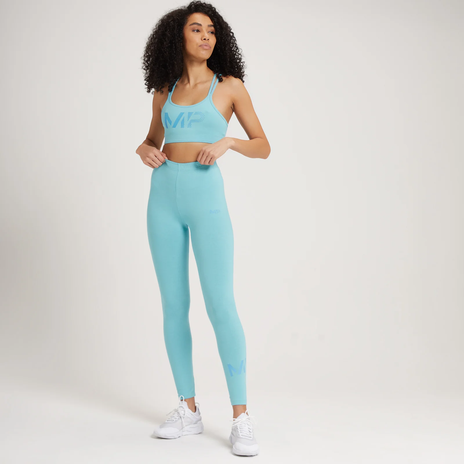 MP Women's Fade Graphic Leggings - Powder Blue - S Image 3