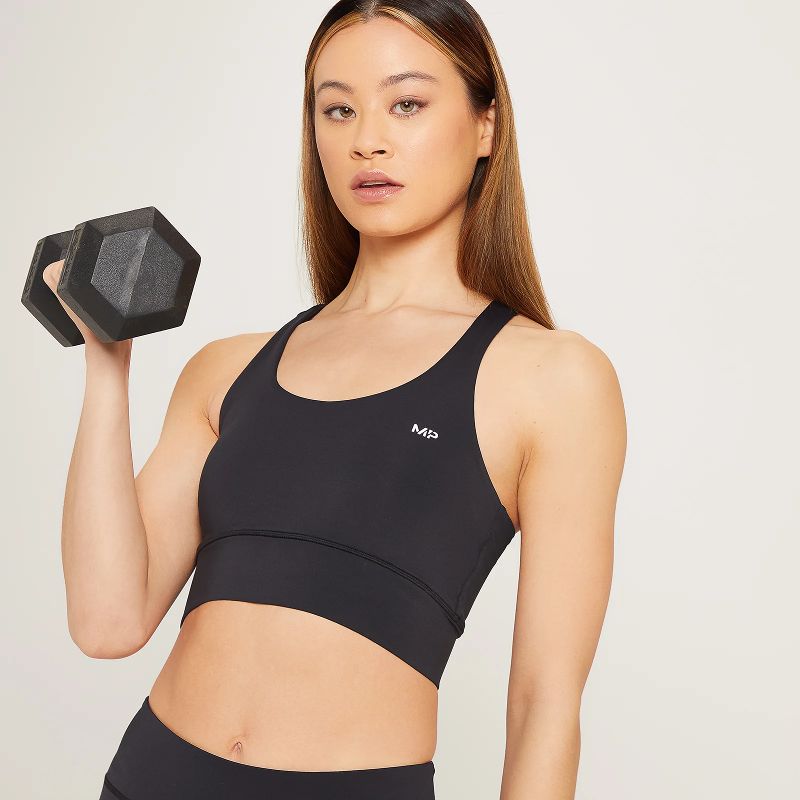 MP Women's Linear Mark Training Sports Bra - Black - XS Image 4