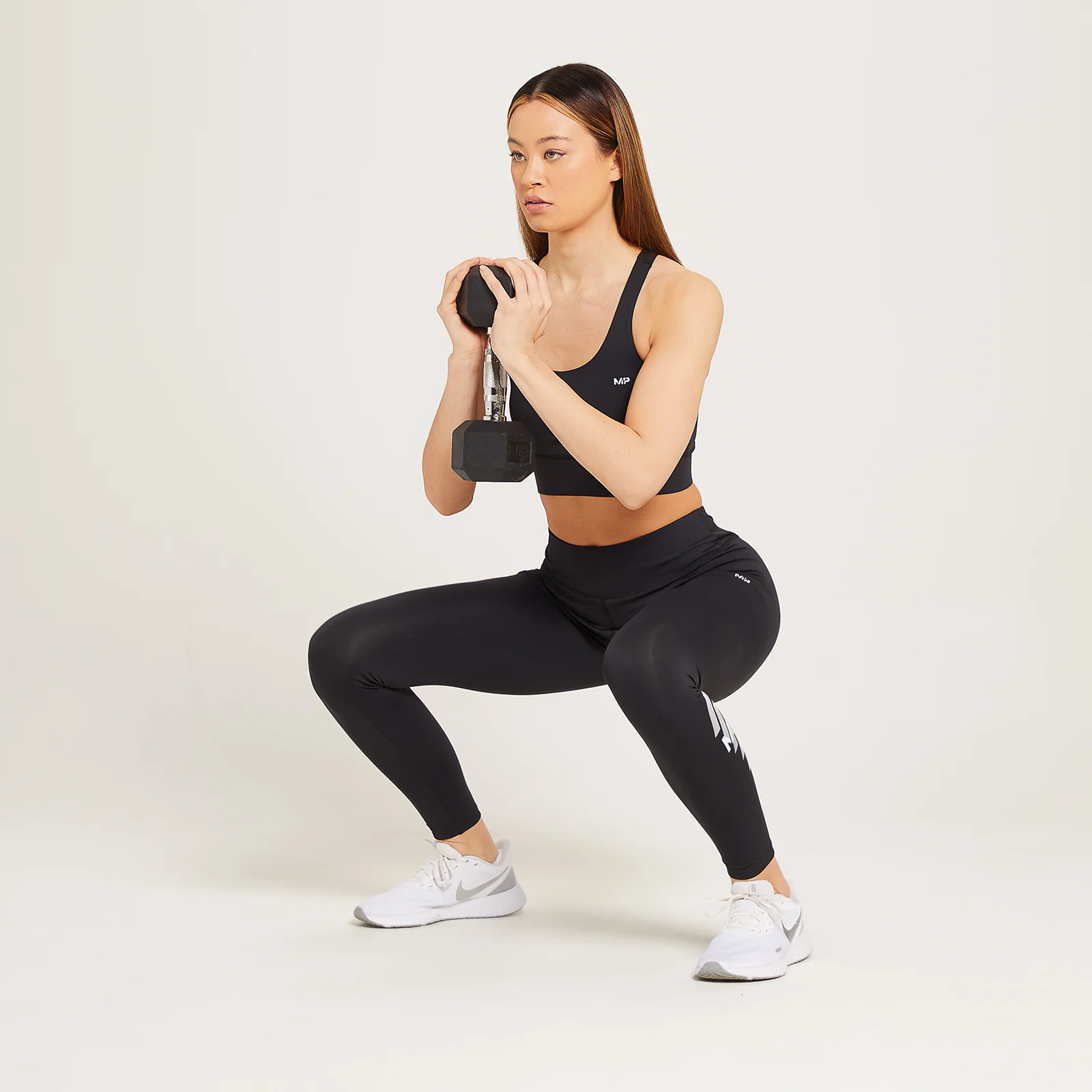 MP Women's Linear Mark Training Sports Bra - Black - XS Image 2