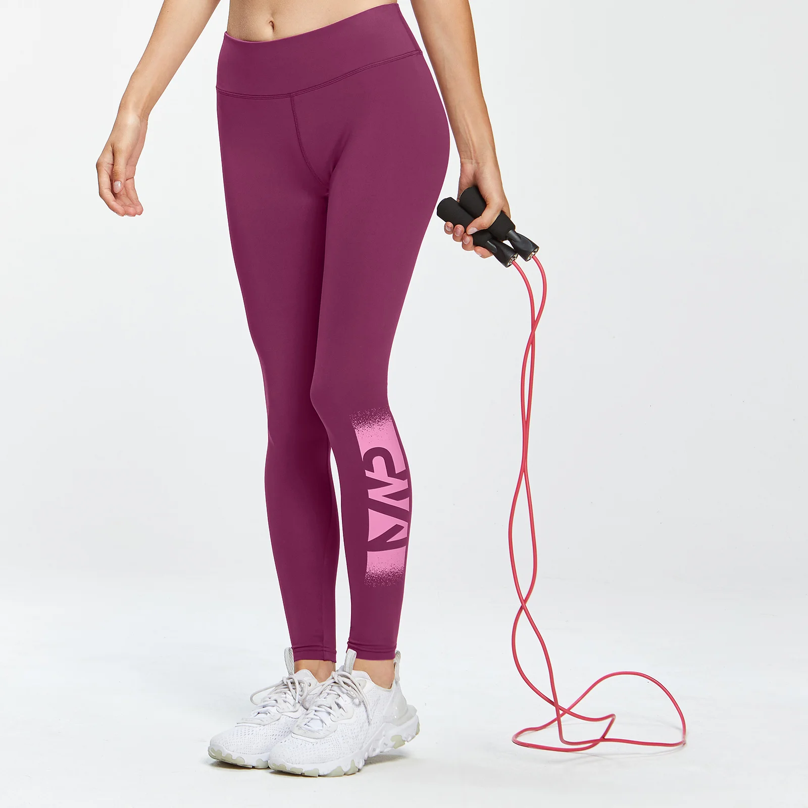 MP Women's Graffiti Graphic Training Leggings - Deep Pink - XS Image 1