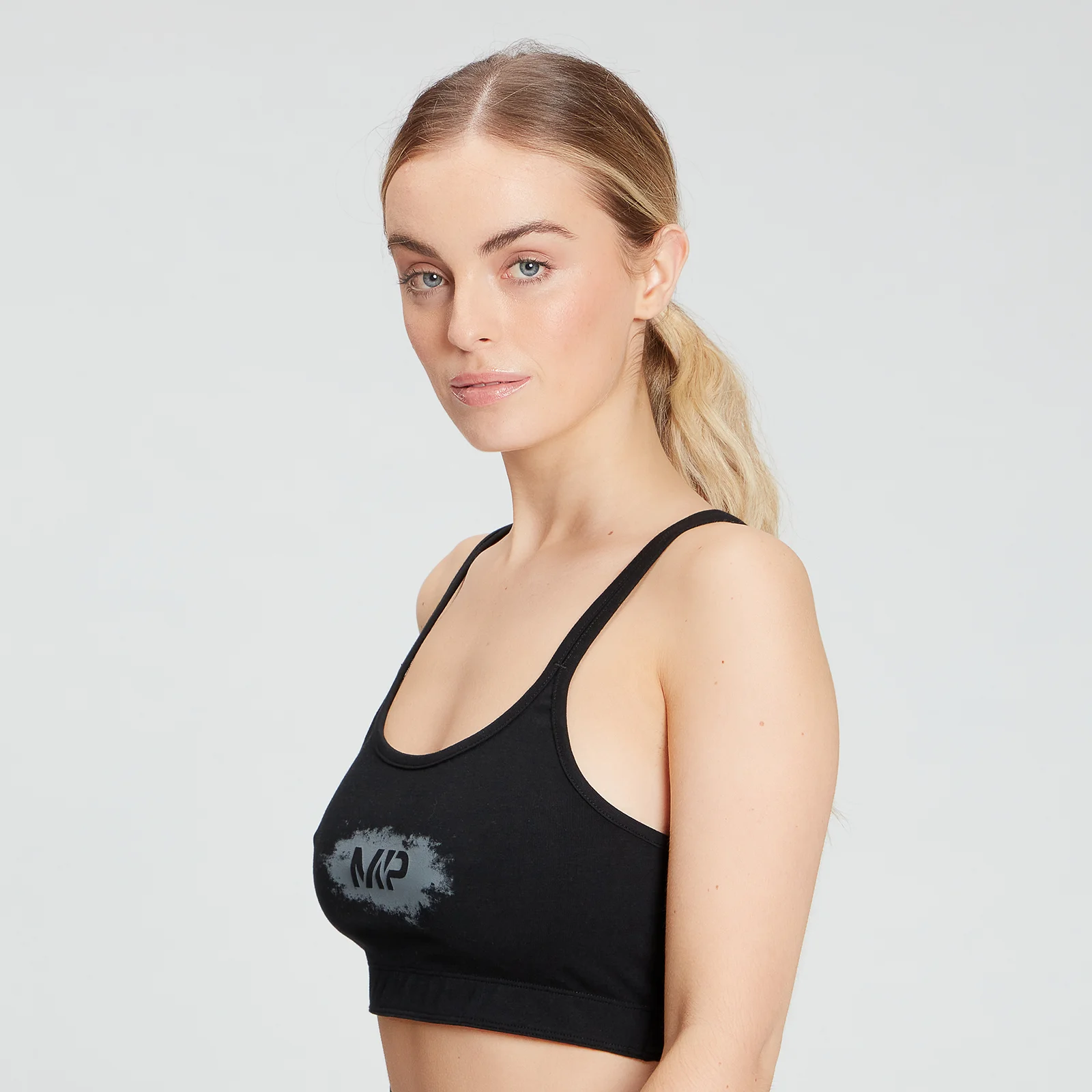 MP Women's Chalk Graphic Sports Bra - Black - XS Image 3