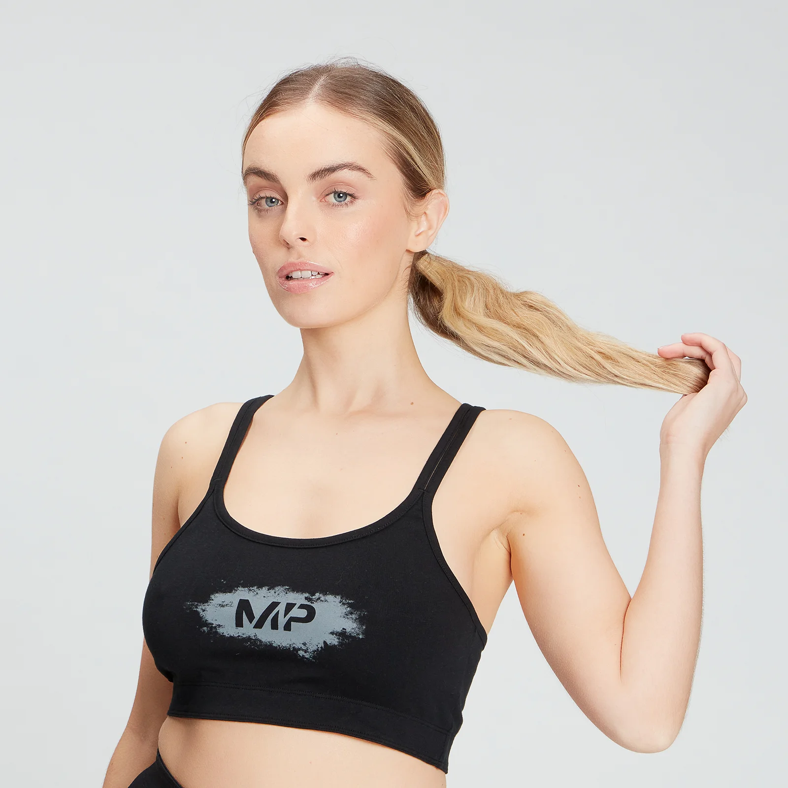MP Women's Chalk Graphic Sports Bra - Black - XS Image 1