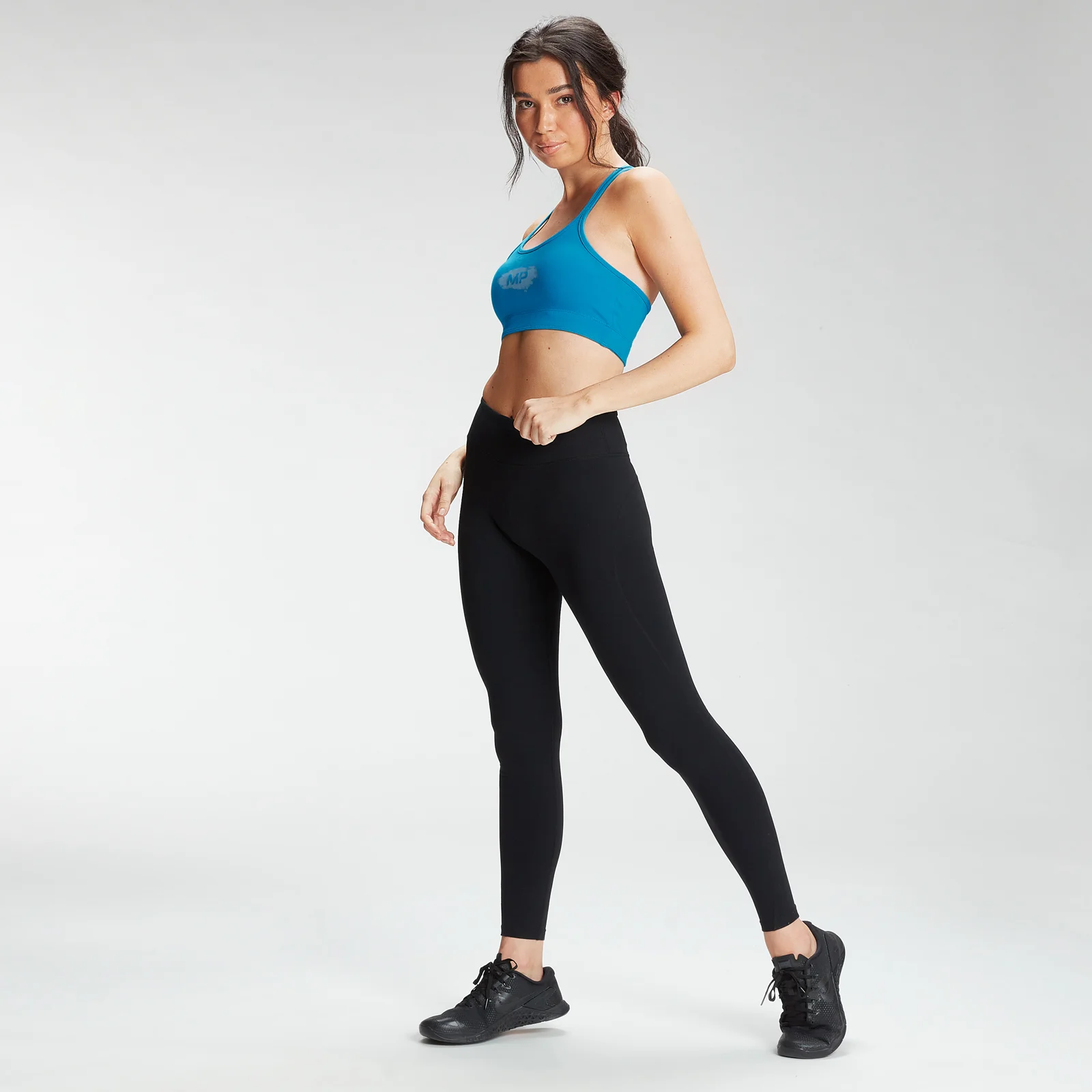 MP Women's Chalk Graphic Sports Bra - Aqua - XXS Image 3