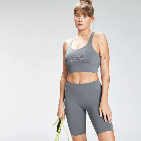MP Women's Repeat Mark Graphic Training Sports Bra - Carbon
