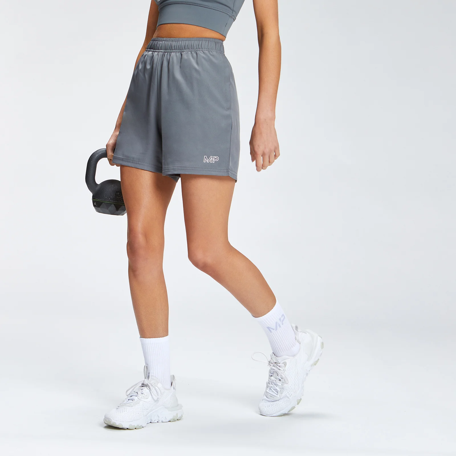 MP Women's Repeat Mark Graphic Training Shorts - Carbon - XXS Image 1