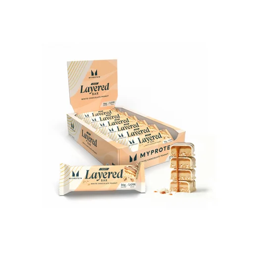 Crispy Layered Protein Bar - 12 x 58g - White Chocolate Peanut