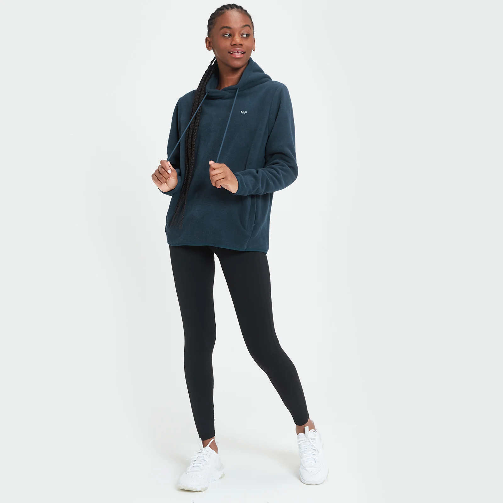 MP Women's Fleece Overhead Hoodie - Navy - XXS Image 2