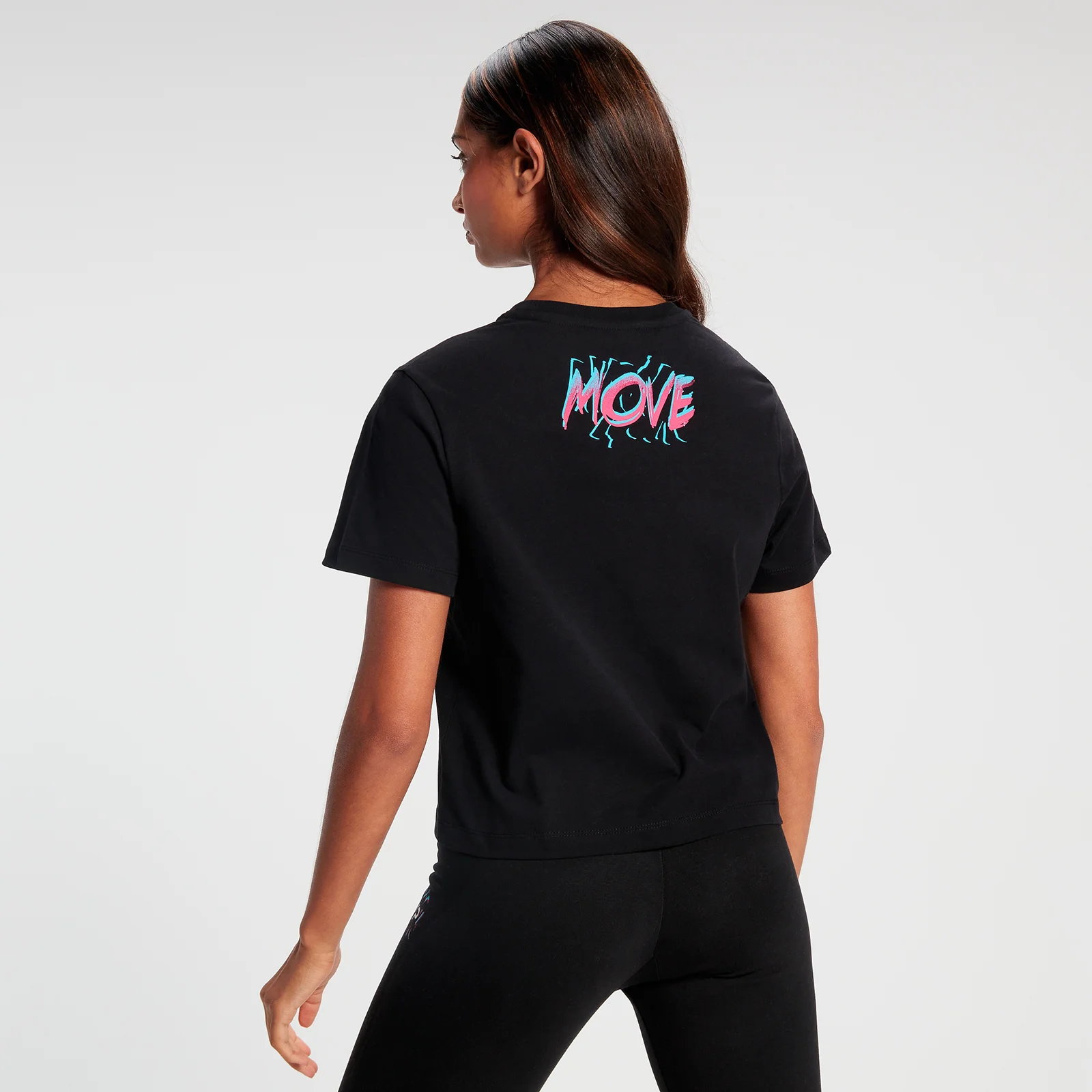 MP Women's Retro Move Short Sleeve Crop Top - Black - XXS Image 1