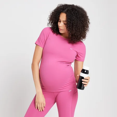 MP Women's Power Maternity Short Sleeve Top - Sangria