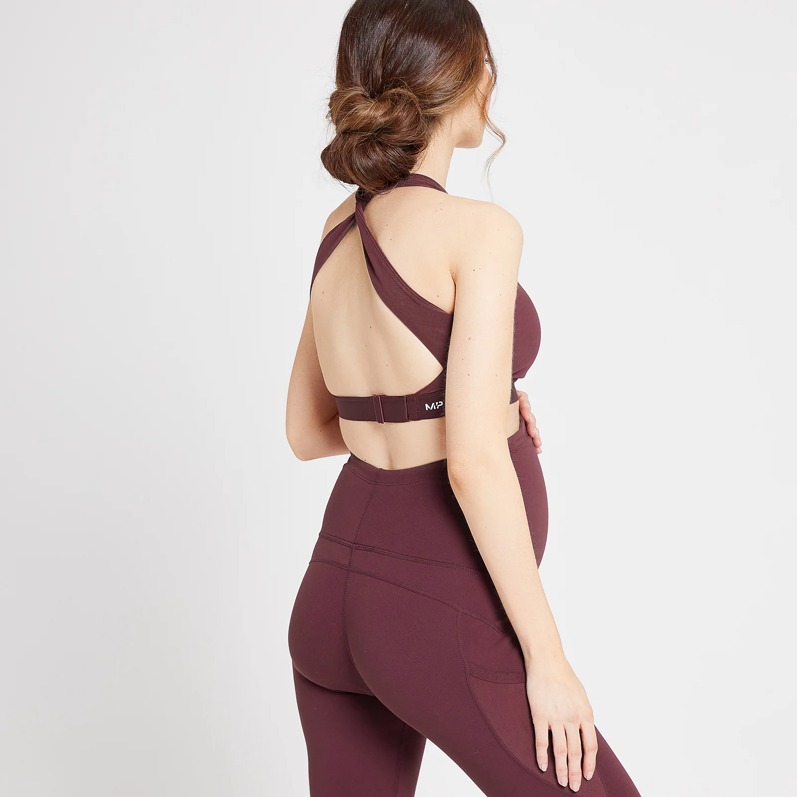 MP Women's Power Maternity/ Nursing Sports Bra - Port - XS Image 2