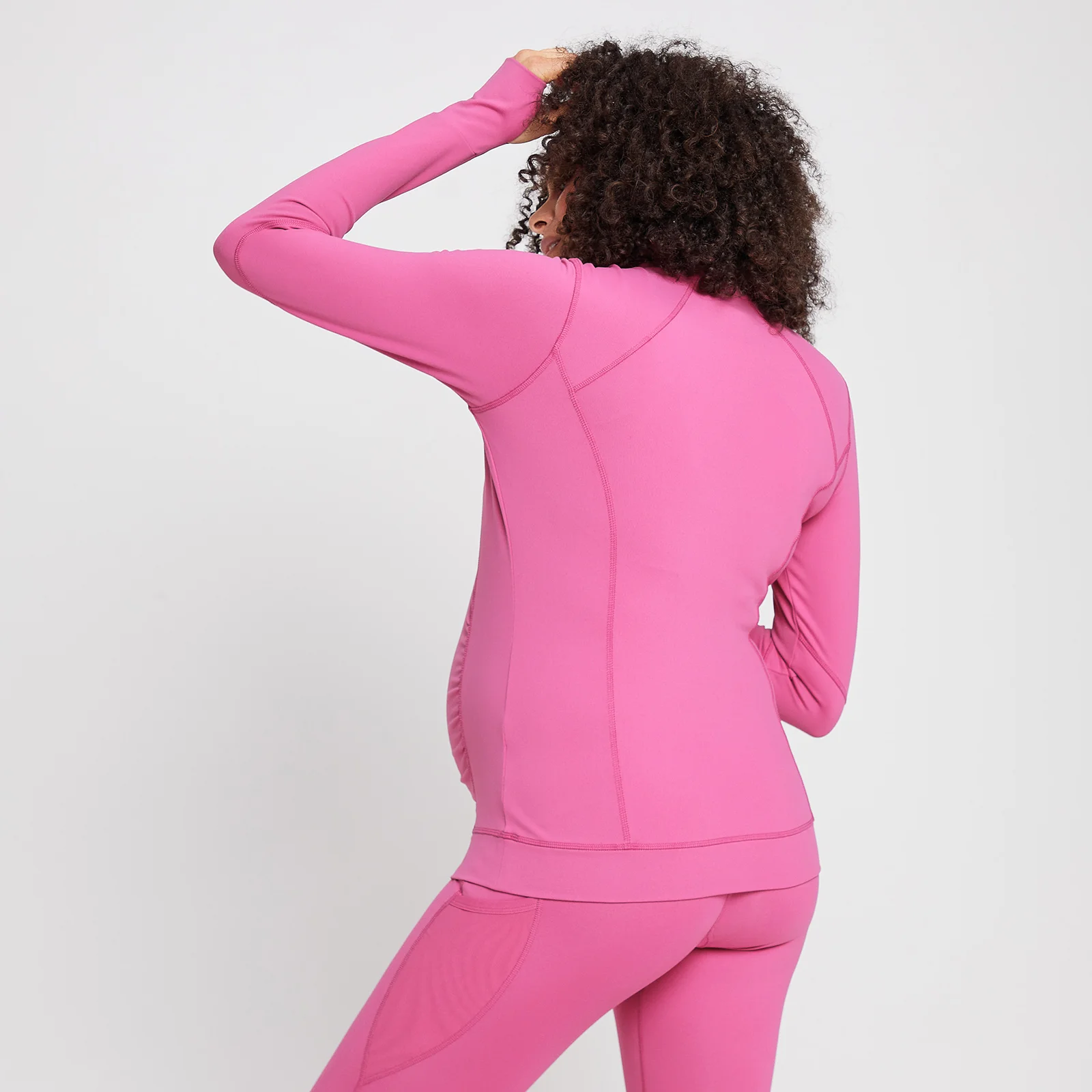 MP Women's Power Maternity 1/4 Zip - Sangria - XS Image 2
