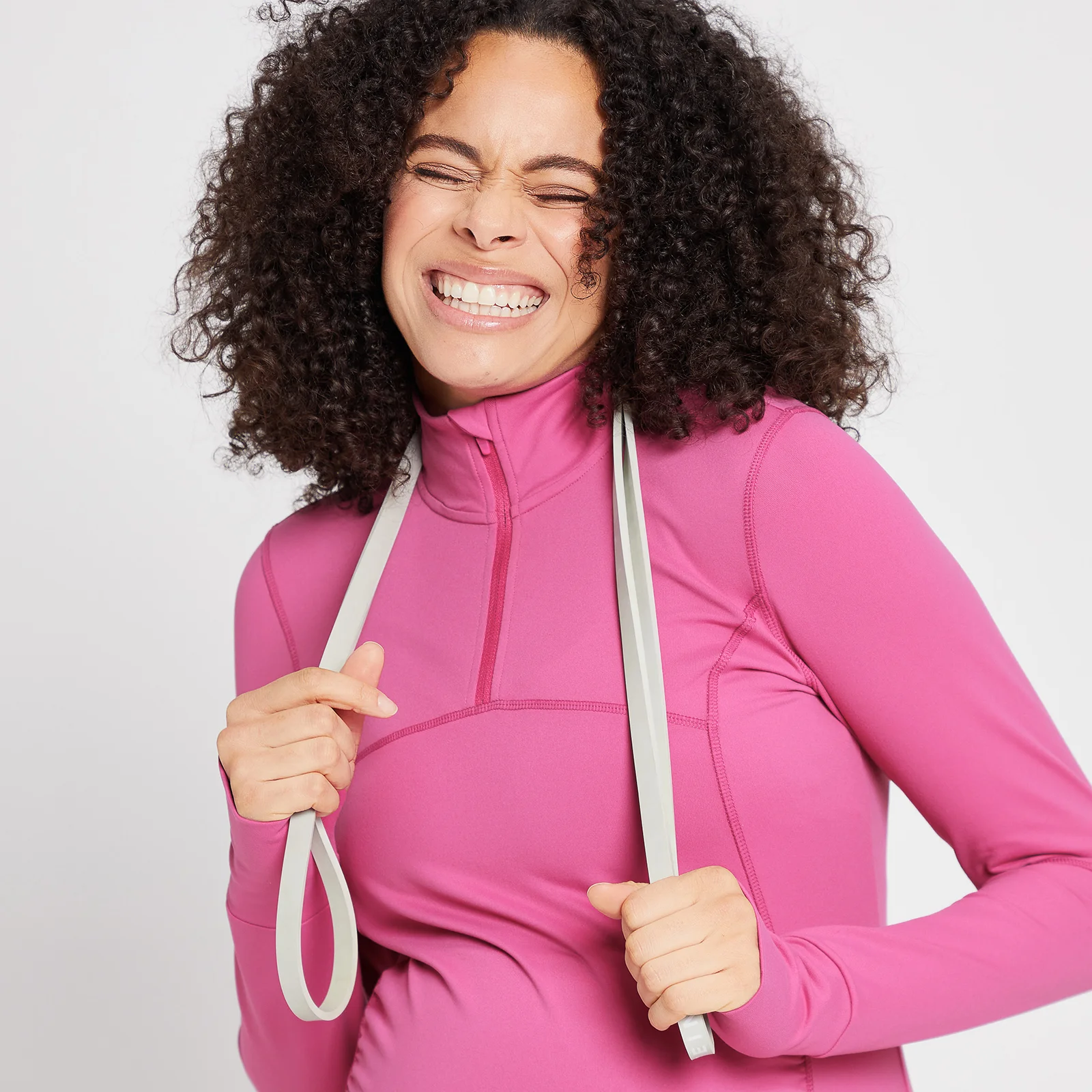 MP Women's Power Maternity 1/4 Zip - Sangria - XS Image 5