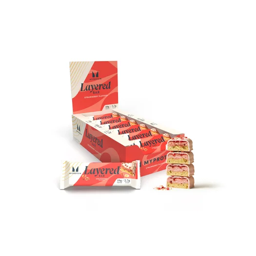 Myprotein Layered Bar - 12 x 60g - Strawberry