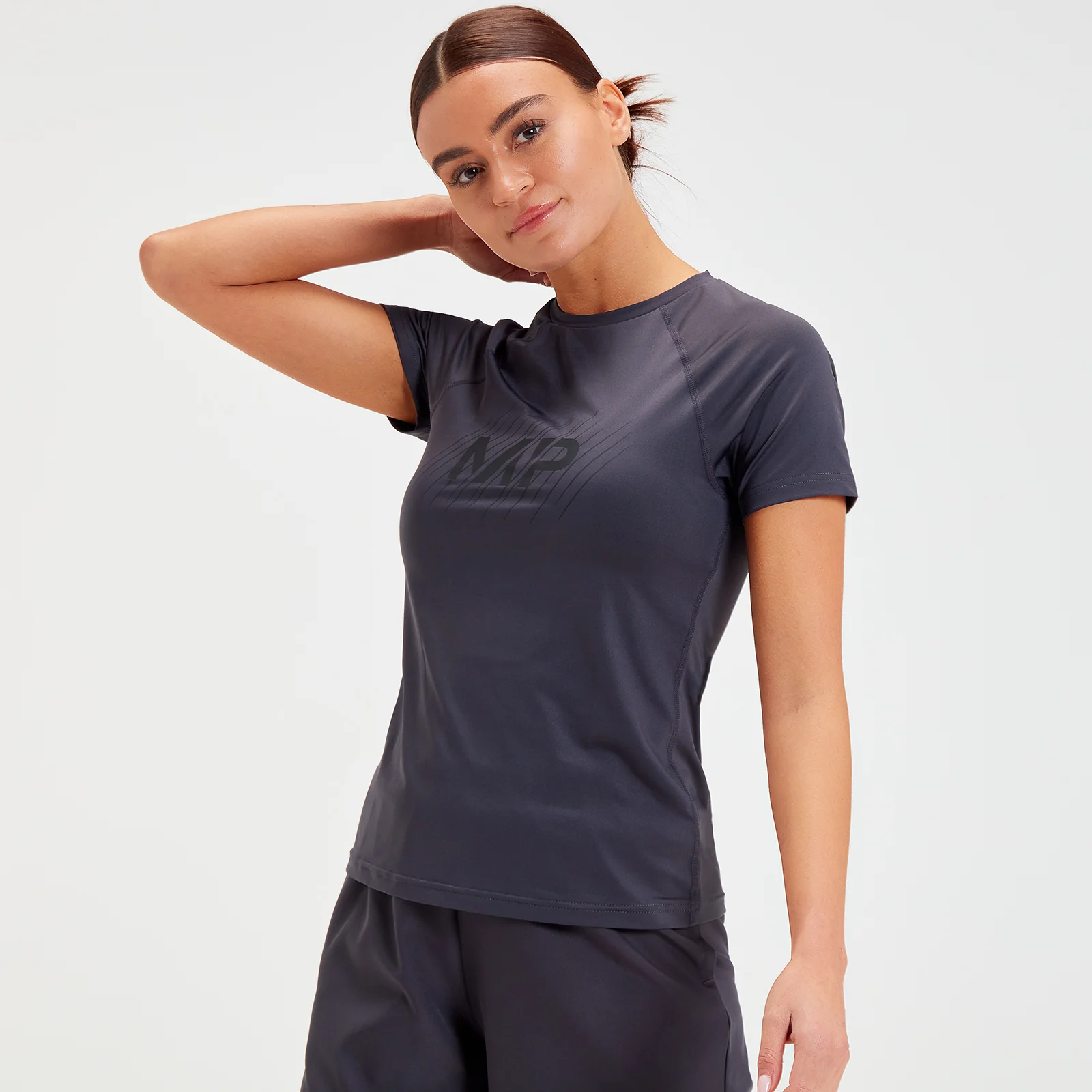 MP Women's Tonal Graphic T-Shirt - Gun Metal - XXS Image 1