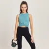 MP Women's Power Twist Front Crop Top - Stone Blue