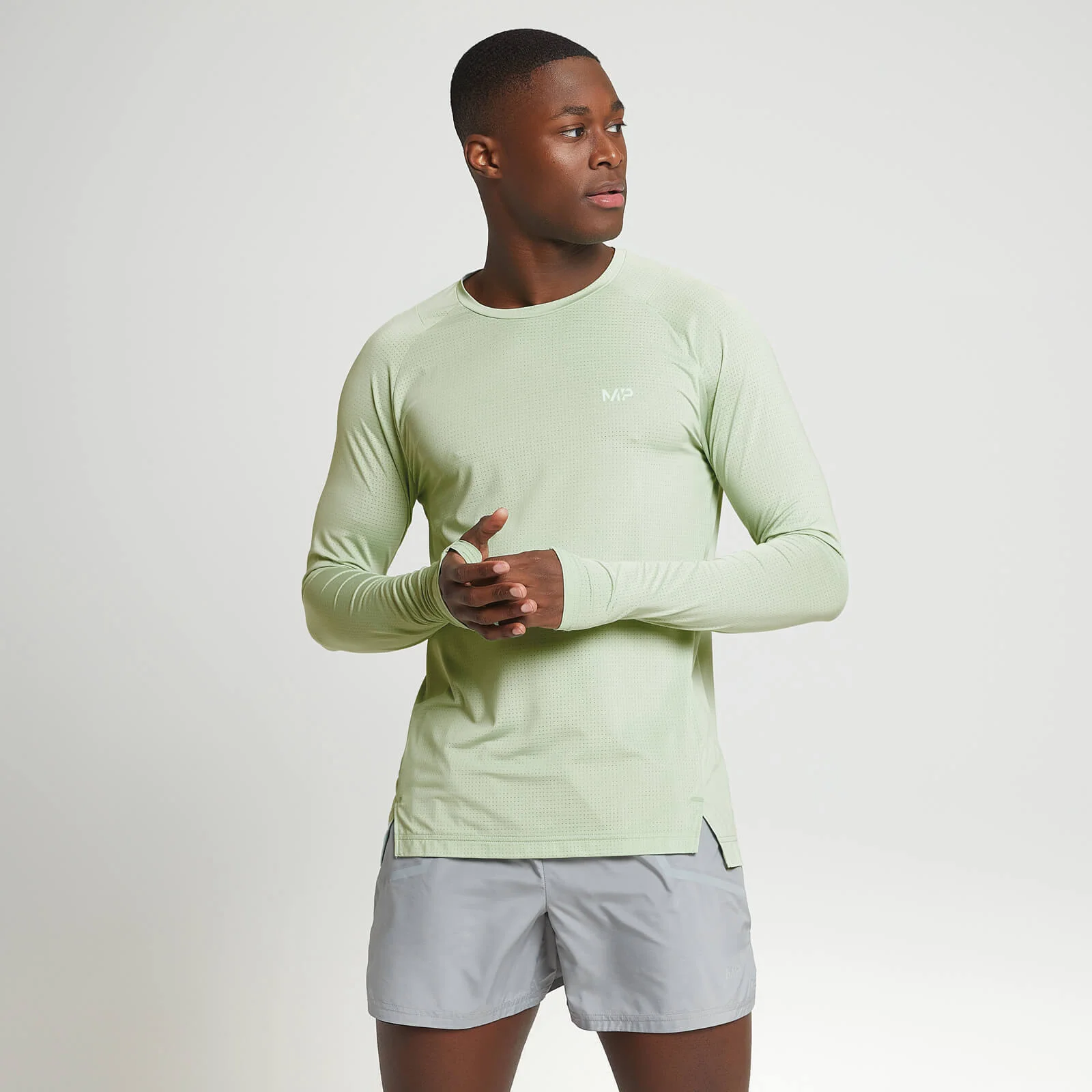 MP Men's Velocity Ultra Long Sleeve T-Shirt - Frost Green - XXS Image 1