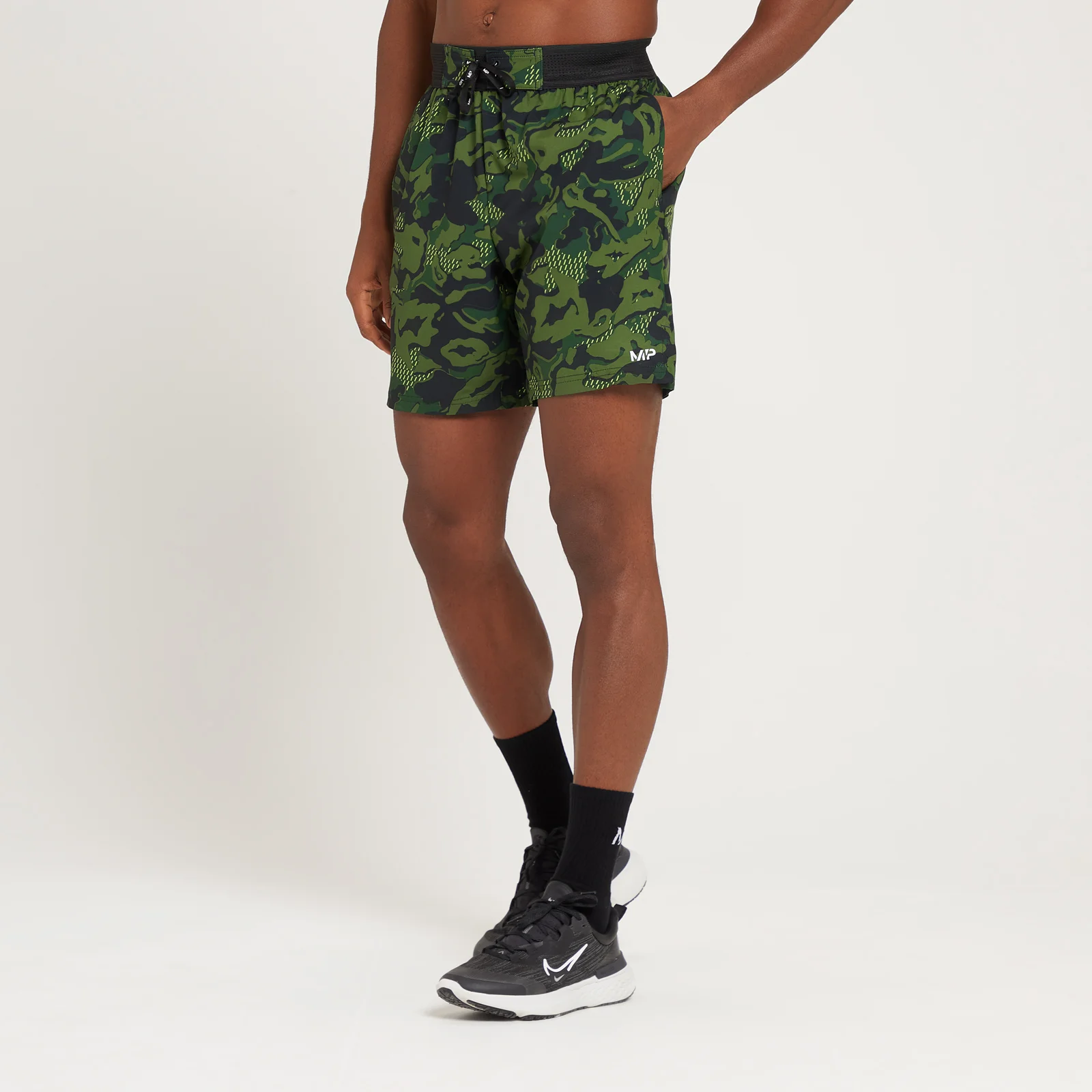 MP Men's Adapt 360 Shorts - Green Camo - XXS Image 1