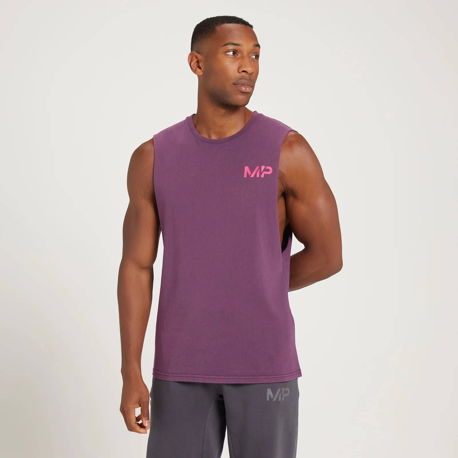 MP Men's Adapt Washed Tank Top - Dark Purple - XXS Image 1