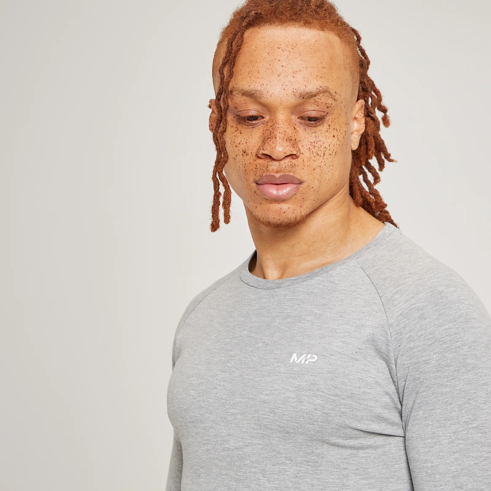 MP Men's Form Long Sleeve Top - Storm Marl - XS Image 4