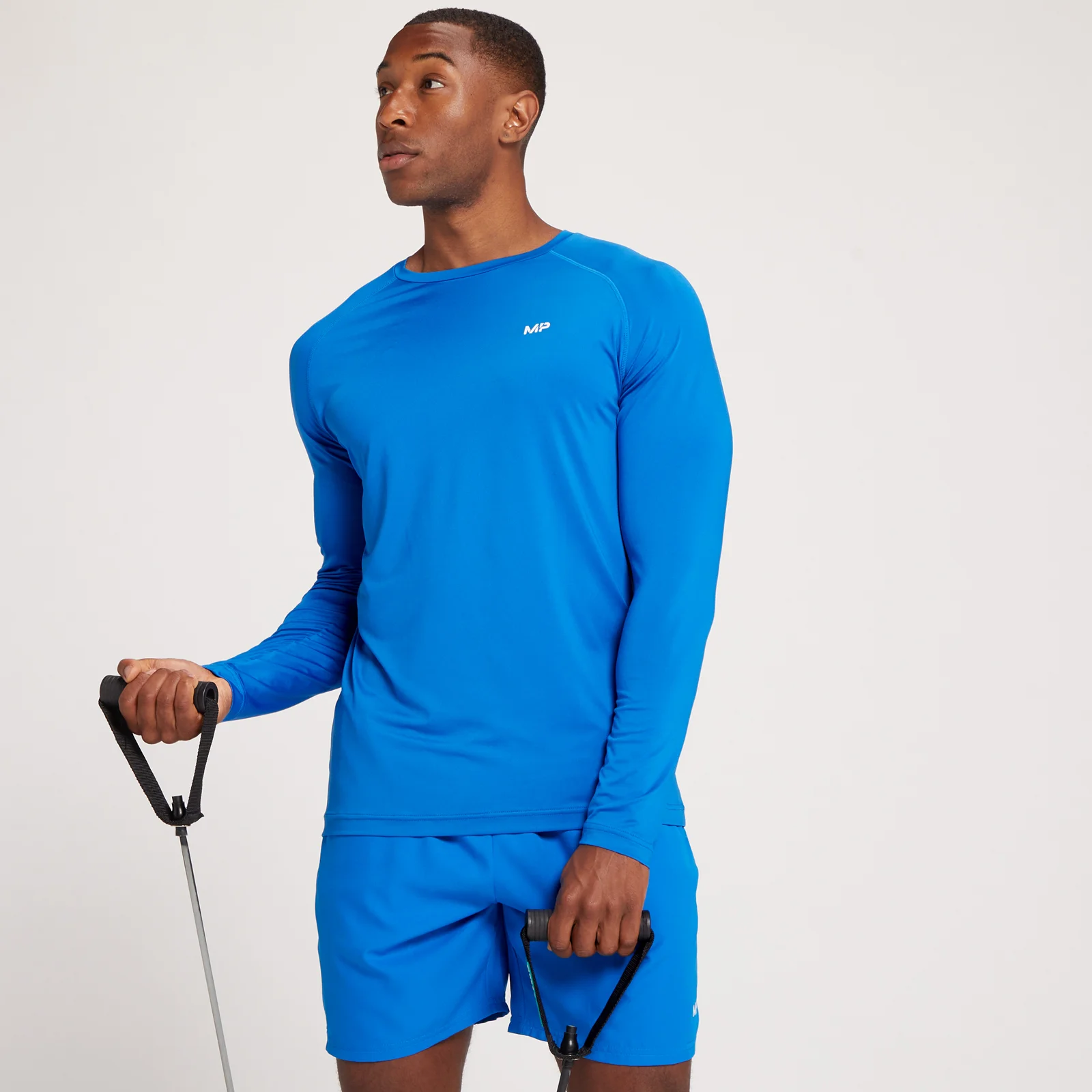 MP Men's Repeat MP Graphic Training Long Sleeve Top - True Blue - XXS Image 1