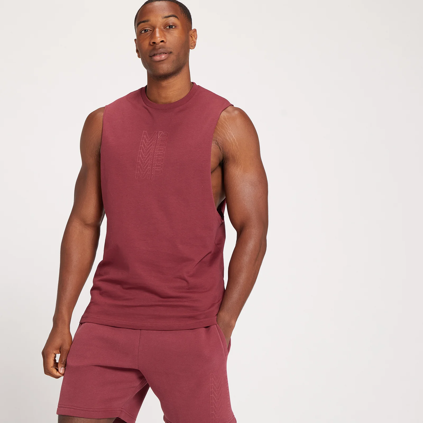 MP Men's Repeat MP Graphic Tank Top - Black Cherry - XXS Image 1