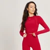 MP Women's Tempo Seamless Long Sleeve Crop Top - Danger