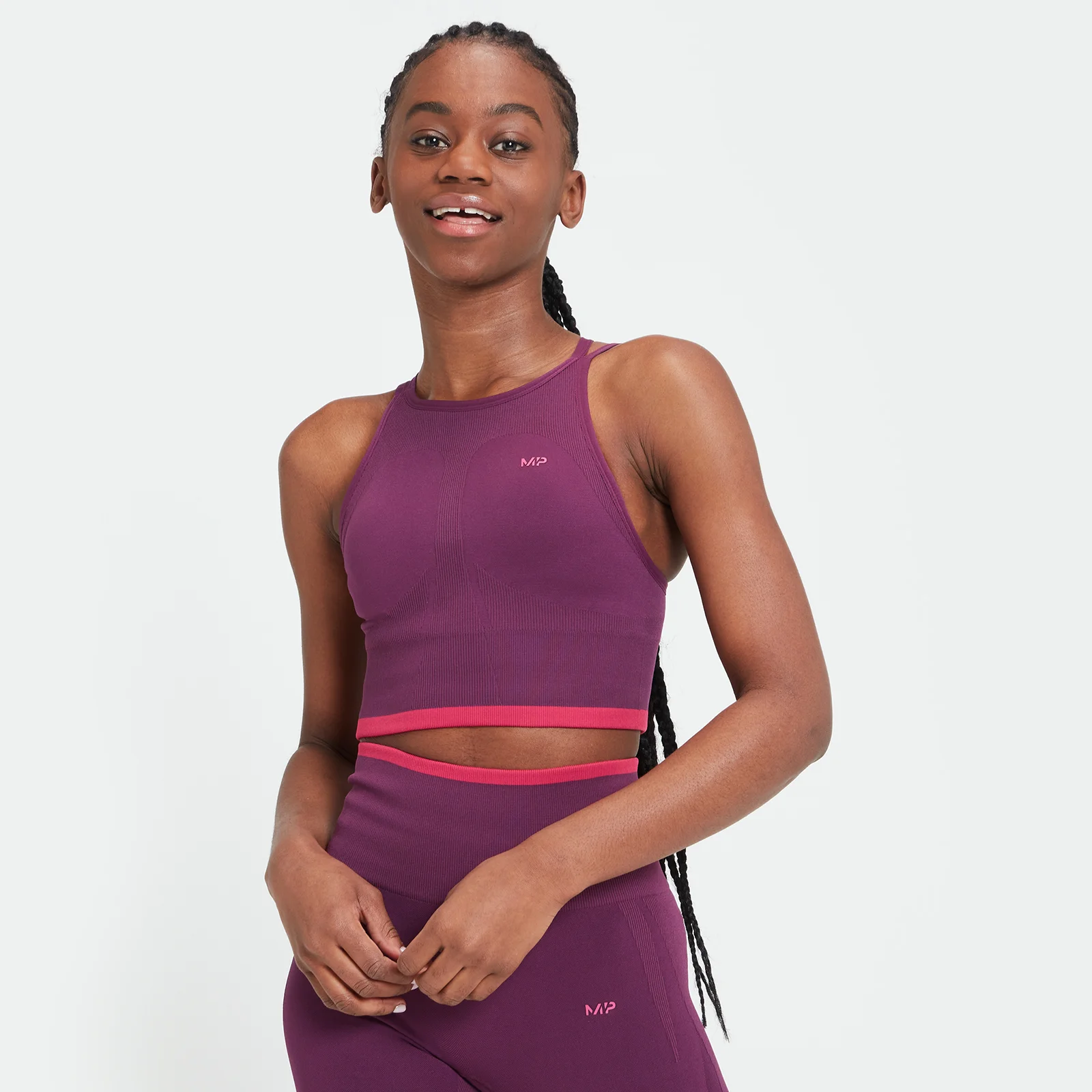 MP Women's Adapt Seamless Sports Bra - Dark Purple - XXS Image 1