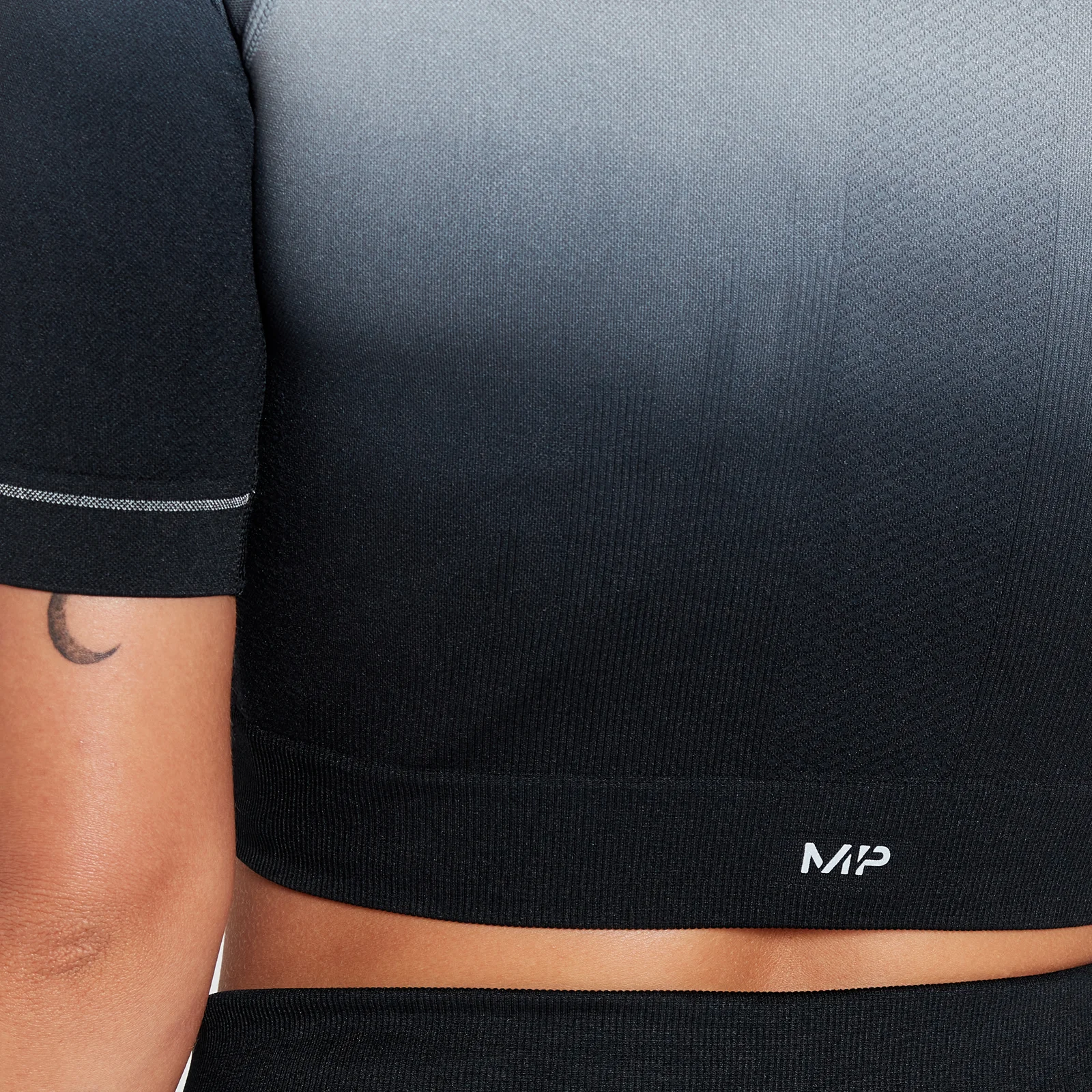 MP Women's Velocity Ultra Seamless Crop Top - Black - XS Image 5
