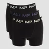 MP Men's Coloured logo Boxers (3 Pack) - Black/Frost Green/Steel Blue/Ice Blue