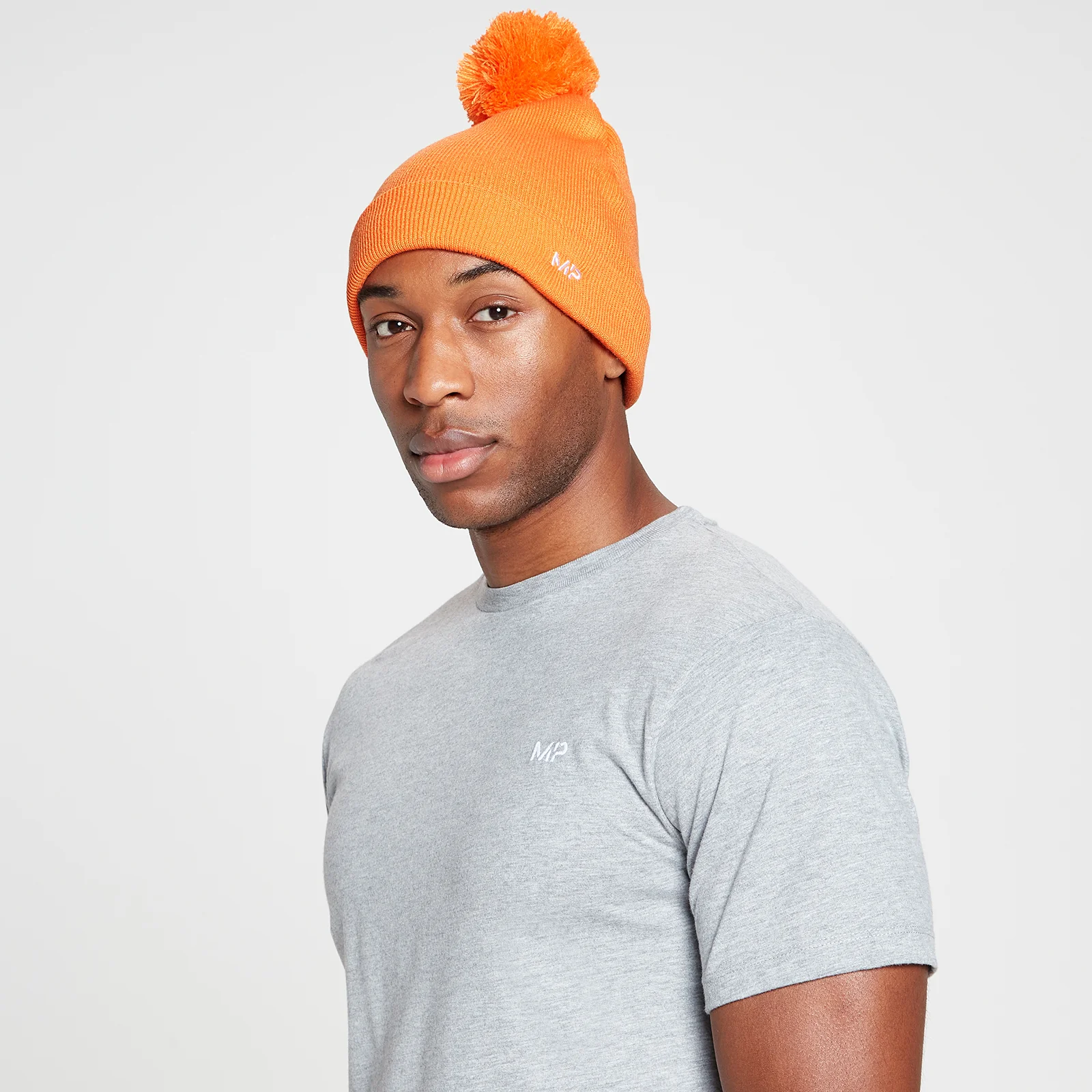 MP Bobble Hat - Nectarine/White Image 5