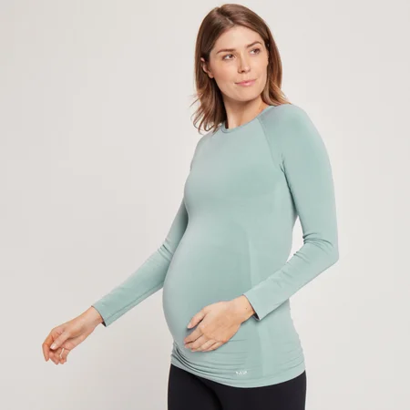 MP Women's Maternity Seamless Long Sleeve T-Shirt - Ice Blue