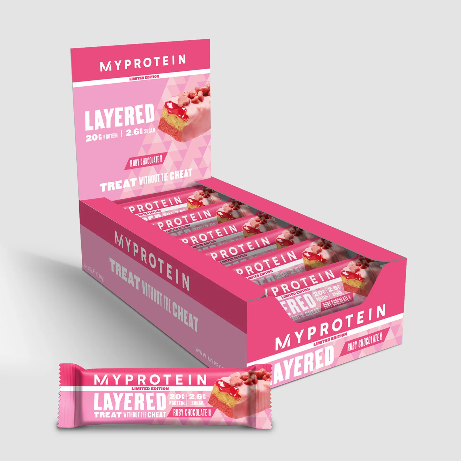 Speculoos Layered Bar - 12 x 60g - Ruby Chocolate Image 1