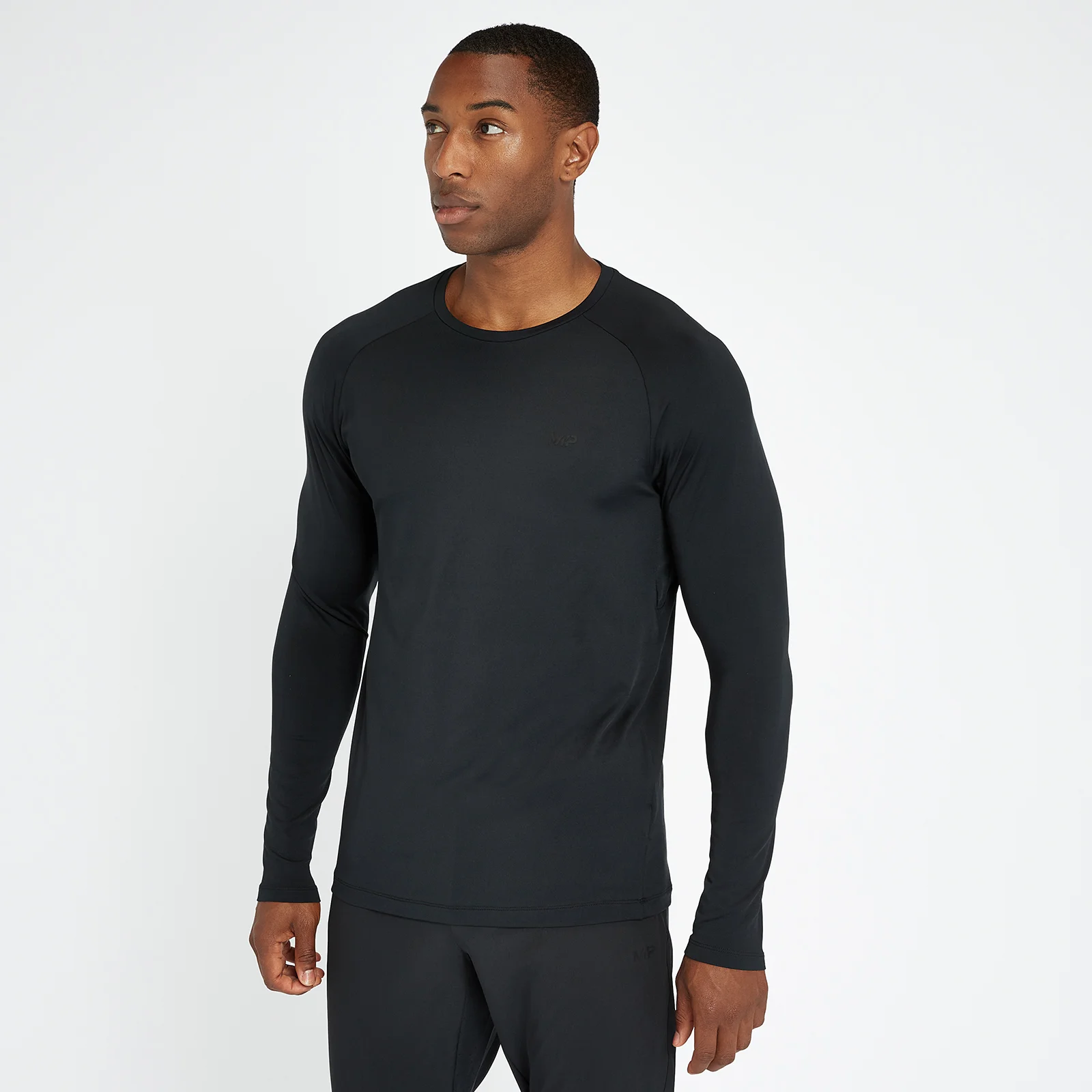 MP Men's Training Ultra Long Sleeve Top - Black - XXS Image 1