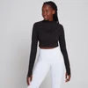MP Women's Power Ultra Cropped 1/4 Zip Top - Black