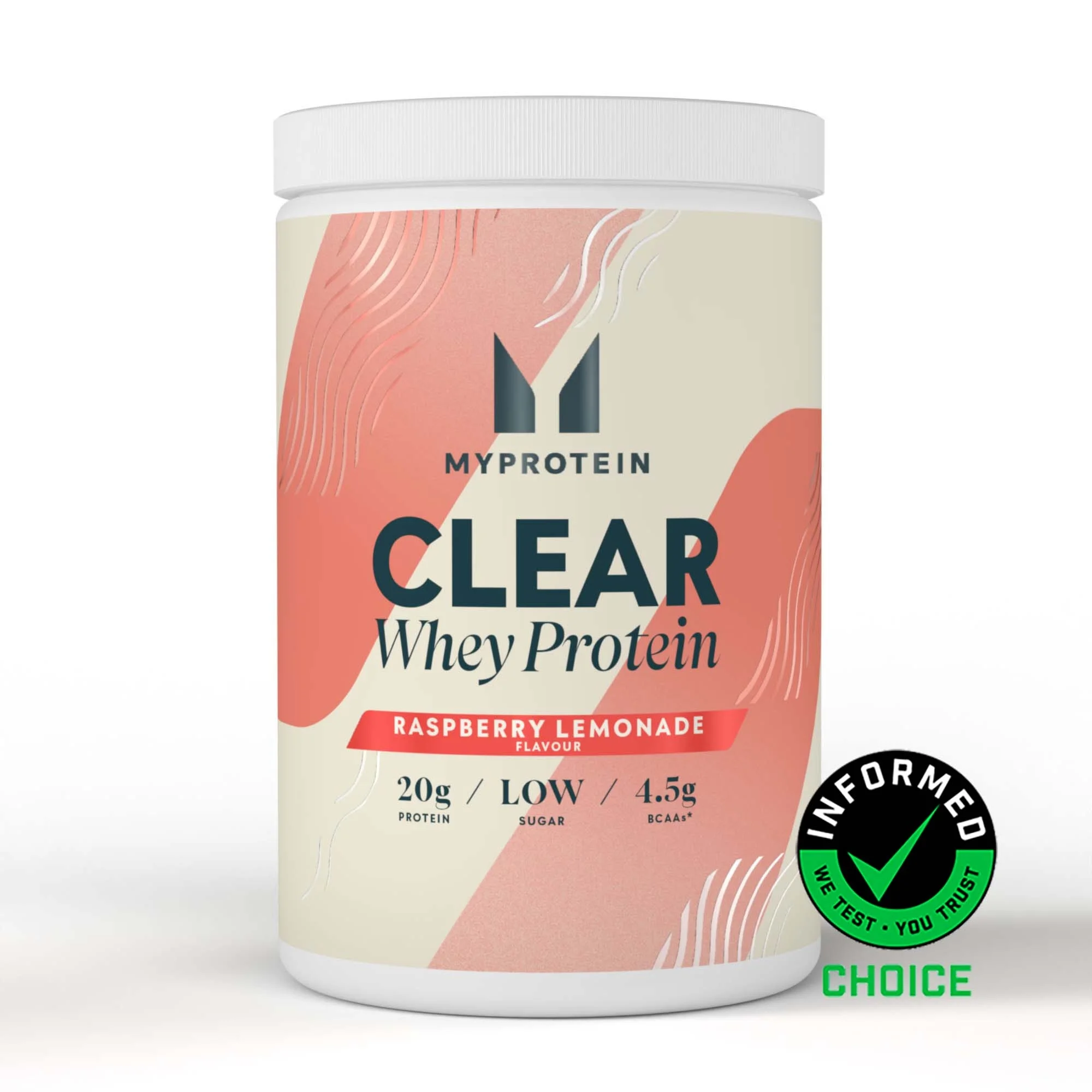 Clear Whey Protein Powder - 500g - 20servings - Raspberry Lemonade Image 1