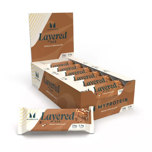 Myprotein Layered Bar - 12 x 60g - Triple Chocolate Fudge