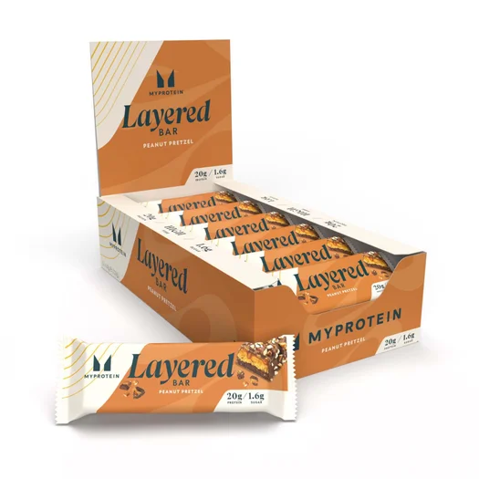 Myprotein Layered Bar - 12 x 60g - Chocolate Peanut Pretzel