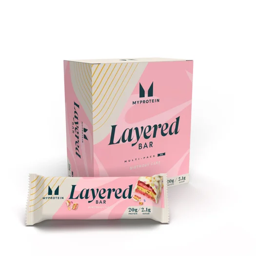 Myprotein Layered Bar - 6 x 60g - Vanilla Birthday Cake