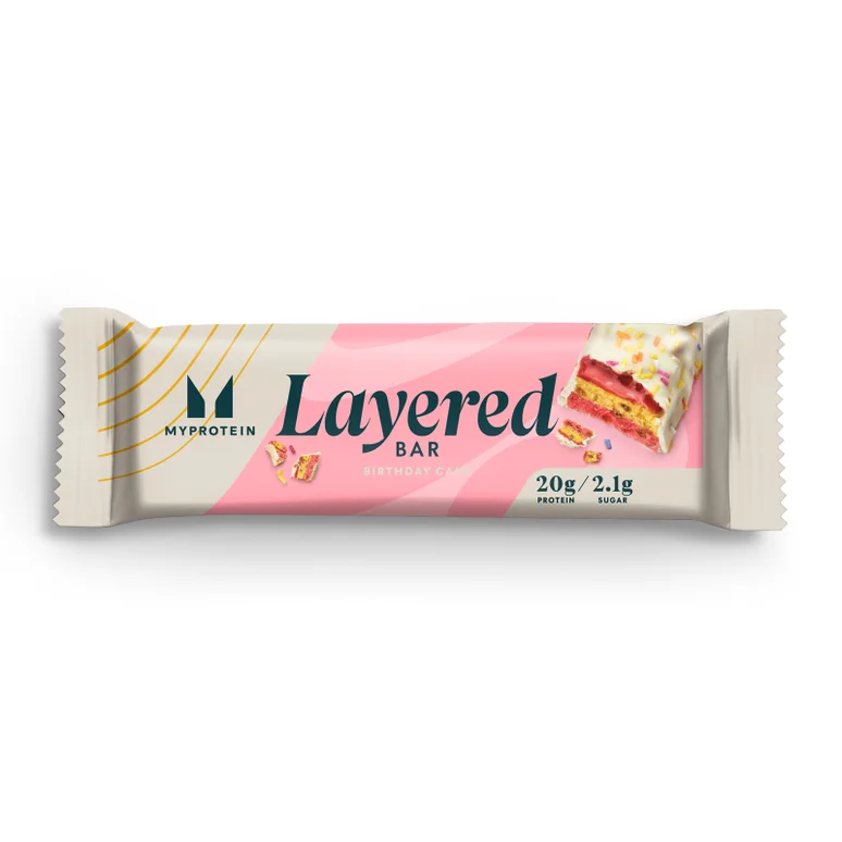 Layered Protein Bar - Vanilla Birthday Cake