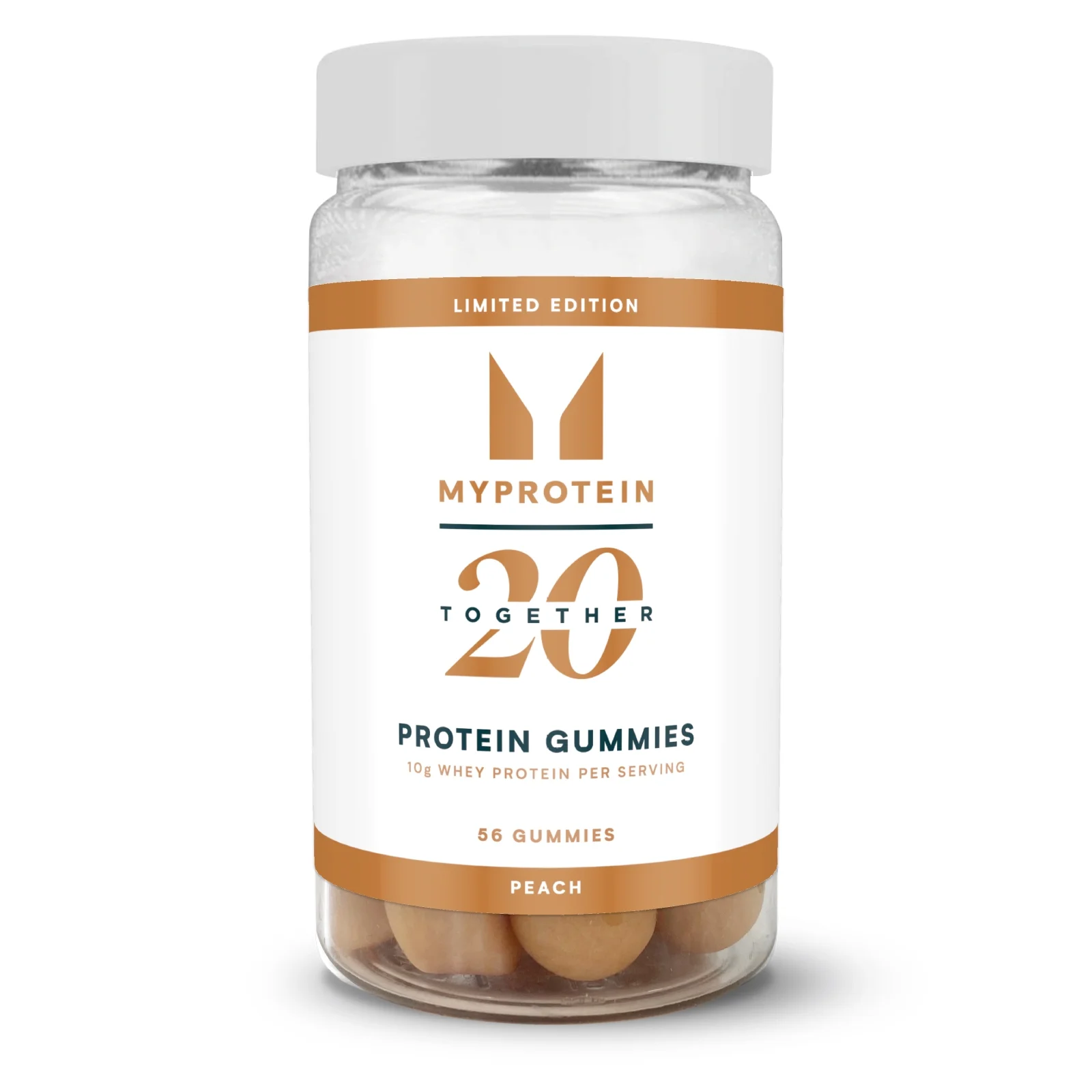 Limited Edition Protein Gummies - 56gummies - Peach Image 1