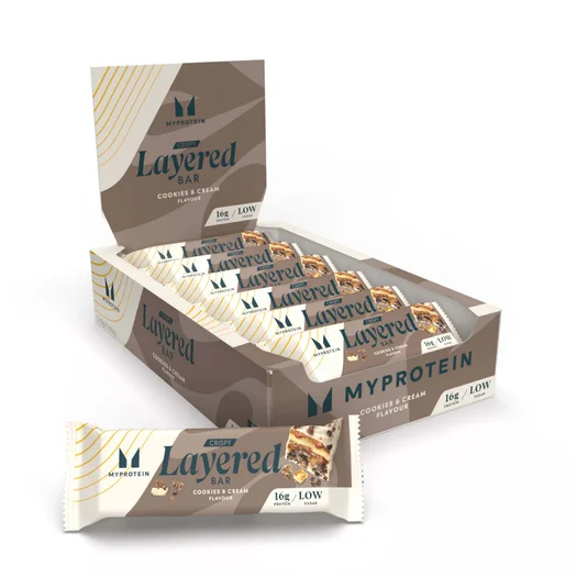 Crispy Layered Protein Bar - 12 x 58g - Cookies and Cream