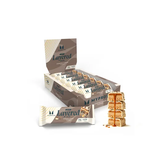 Crispy Layered Protein Bar - 12 x 58g - Cookies and Cream
